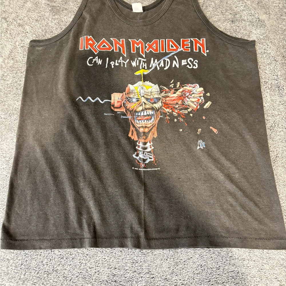 Vintage 80s Y2K Iron Maiden Graphic Tank Top Rare